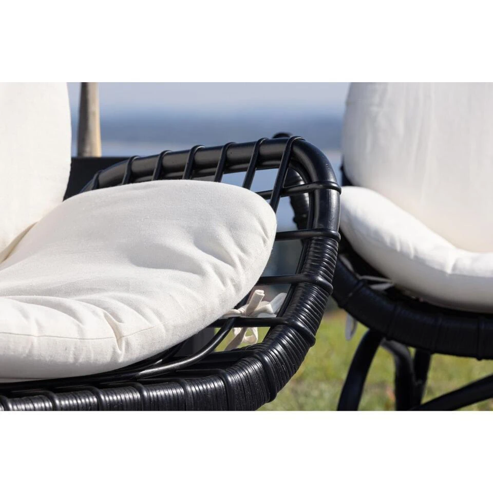 Svea - Hugo Outdoor Loungestoel - Wicker - Zwart 5 Svea - Hugo Outdoor Loungestoel - Wicker - Zwart - Afbeelding 3