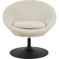 Fauteuil Beige Stof Draaibaar - Zithoogte 47cm - Eva -LeenBakker Winkel 244518169e7a4e92aa58cbd22c35bd8c