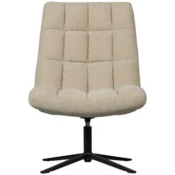 WOOOD Job Draaifauteuil - Bouclé - Zand - 101x70x85 -LeenBakker Winkel 246b1ab3854d441db7d0f96992028c75