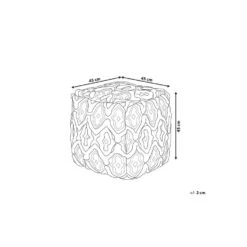 Beliani Poef ORAI - Zwart Wol, Katoen -LeenBakker Winkel 2482ac14e07240f181bf63a5a087f502