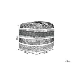 KANAM - Poef - Wit - 50 Cm - Katoen -LeenBakker Winkel 24cc6d34ba0f444ead5c4c8b1f2e4b85