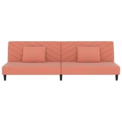 VidaXL - Slaapbank 2-zits - Roze - Fluweel - Met Kussens -LeenBakker Winkel 266e957c5f6e4126babe8f246f7743a2