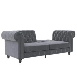 Felix - 3-zits Slaapbank In Antraciet Fluweel -LeenBakker Winkel 2763c8ce33b541b5a3e793b3705e89fd