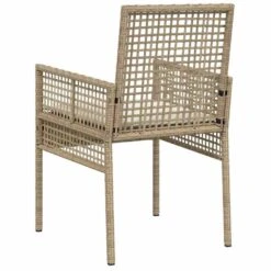 VidaXL - Tuinstoel - Beige - Poly Rattan - 53 X 60 X 85cm -LeenBakker Winkel 27a532f80ce544b9a74fef4c6708a23b