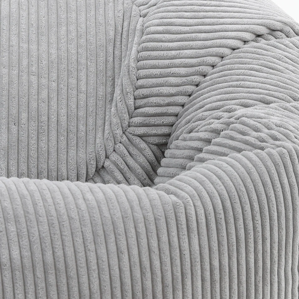 Icon Zitzak En Poef Kingston - Corduroy Zitzak - Grijs 6 Icon Zitzak En Poef Kingston - Corduroy Zitzak - Grijs - Afbeelding 4