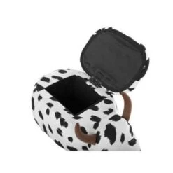 Beliani Dierenhocker COW - Zwart Polyester -LeenBakker Winkel 2865e37fc30f4e2ca83ba60dc3603a1a