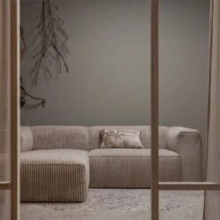 WOOOD Bean Chaise Longue Bank Links - Ribstof - Travertin - 73x254x178 -LeenBakker Winkel 28d45e9a5ca64287b6330fa818160de0