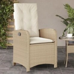 VidaXL - Tuinstoel Verstelbaar Met Kussens - Beige - Poly Rattan - 57x58.5x93 Cm -LeenBakker Winkel 28f5a6cd5fa8447ea37f6d6fff311d4e