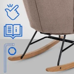 CLP Schommelstoel Sanka Stof - Taupe -LeenBakker Winkel 29432d986047412885ea6a21437139c2