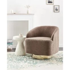 LAVIK - Fauteuil - Bruin - Bouclé -LeenBakker Winkel 29b93c2c50fa40ffb79a30b928ab2387