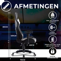 Ocazi New York Gaming Stoel - Bureaustoel - Zwart/Wit 12 Ocazi New York Gaming Stoel - Bureaustoel - Zwart/Wit -LeenBakker Winkel 29f865e7b4d54d239a9fc8657727f4ae