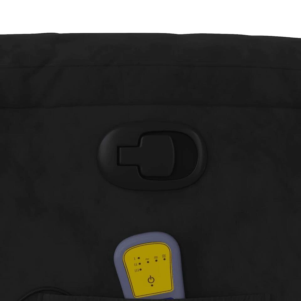 VidaXL - Massagestoel - Zwart - Microvezel 12 VidaXL - Massagestoel - Zwart - Microvezel - Afbeelding 10