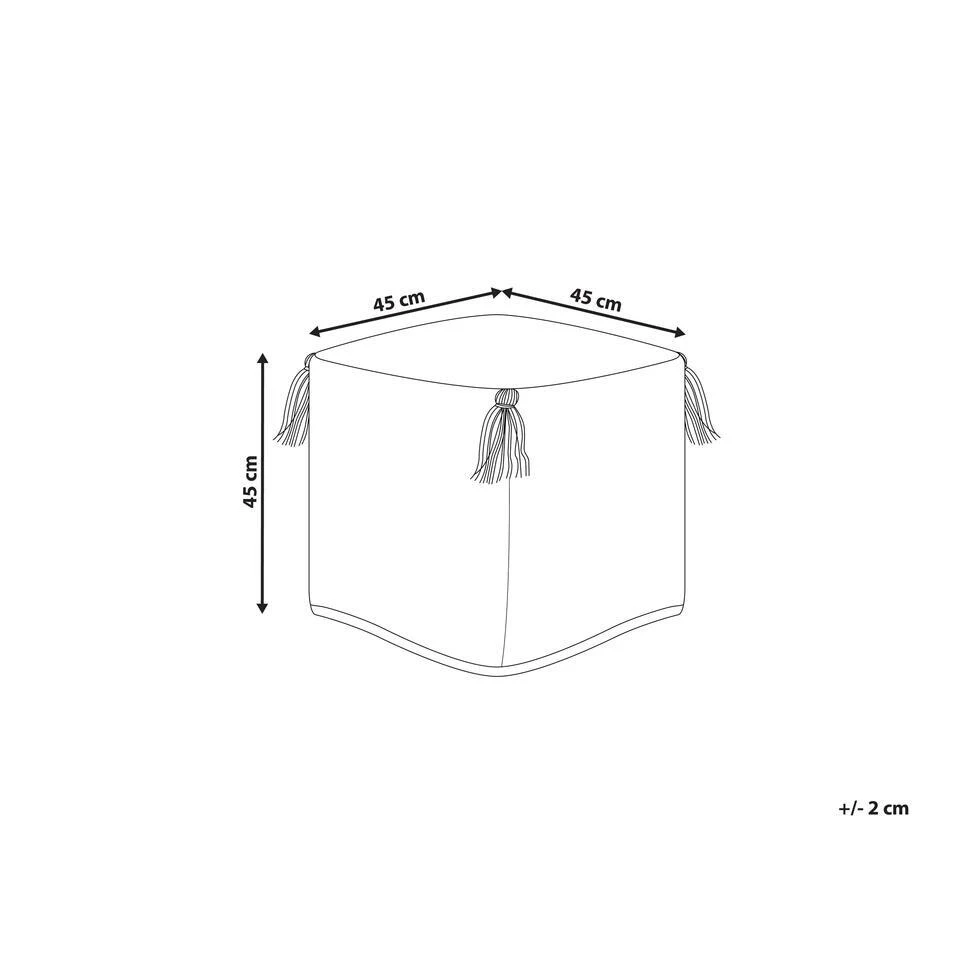 MONEASA - Poef - Meerkleurig - Katoen 5 MONEASA - Poef - Meerkleurig - Katoen - Afbeelding 3