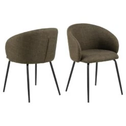 Eetkamerstoel Groen - Zithoogte 48cm - 56x55x80,5cm - Skive - Set Van 2 11 Eetkamerstoel Groen - Zithoogte 48cm - 56x55x80,5cm - Skive - Set Van 2 -LeenBakker Winkel 2b3de6f296d94ba09ba81f3fe91c5238