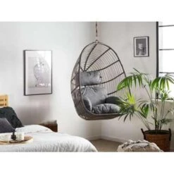 Beliani Hangstoel CASOLI - Grijs Pe Rotan 8 Beliani Hangstoel CASOLI - Grijs Pe Rotan -LeenBakker Winkel 2b41d677c0684a4988529f3efb0ba587