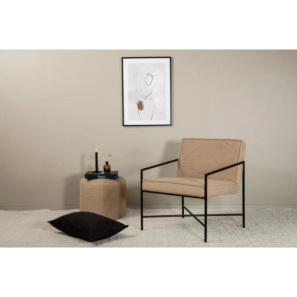 Svea - Nara Fauteuil - Teddy - Beige 4 Svea - Nara Fauteuil - Teddy - Beige - Afbeelding 2