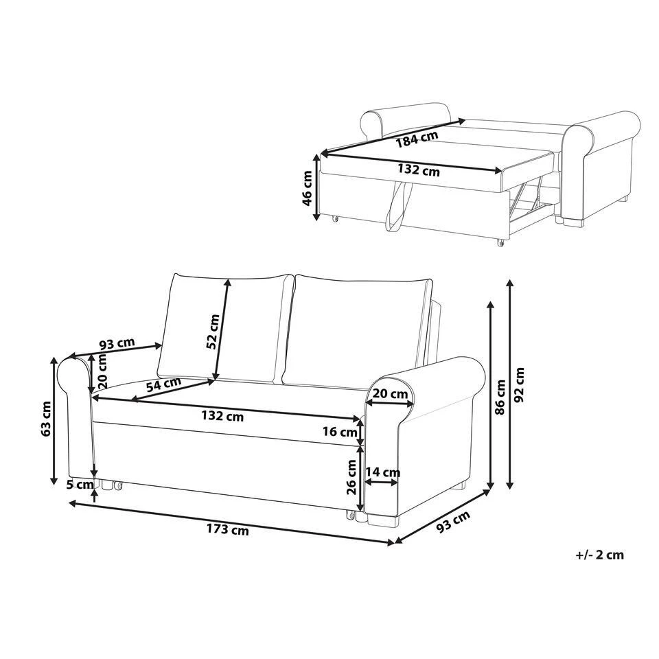 SILDA - Slaapbank - Groen - Polyester 5 SILDA - Slaapbank - Groen - Polyester - Afbeelding 3