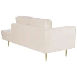 MIRAMAS - Chaise Longue - Beige - Linkerzijde - Fluweel -LeenBakker Winkel 2bce09cbc6ae4eccb7bb5186d53eb58f