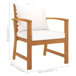 VidaXL Tuinstoelen 2 St Met Crèmekleurig Kussen Massief Acaciahout -LeenBakker Winkel 2c6ca13c4589471eb719fef30fa4995f
