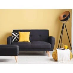 Beliani Ottomaan FLORLI - Zwart Polyester -LeenBakker Winkel 2c829d186e4f4cf1b13cc0603e660663