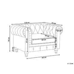 Beliani Fauteuil CHESTERFIELD - Paars Fluweel 8 Beliani Fauteuil CHESTERFIELD - Paars Fluweel -LeenBakker Winkel 2cc77c5f37fd4b879670b3939b886b03