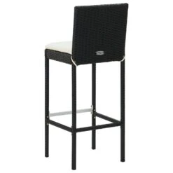 VidaXL - Tuinbarkrukken - Zwart - Poly Rattan - 2 Stuks - Met Kussens -LeenBakker Winkel 2ce3e12266ea4290a86cc28c21d225a3