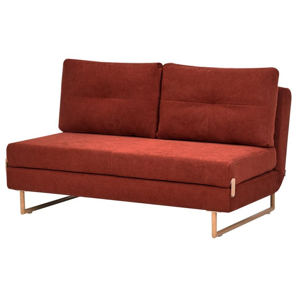 JERSLEV - 3-zits Slaapbank - Rood - Stof 7 JERSLEV - 3-zits Slaapbank - Rood - Stof - Afbeelding 5