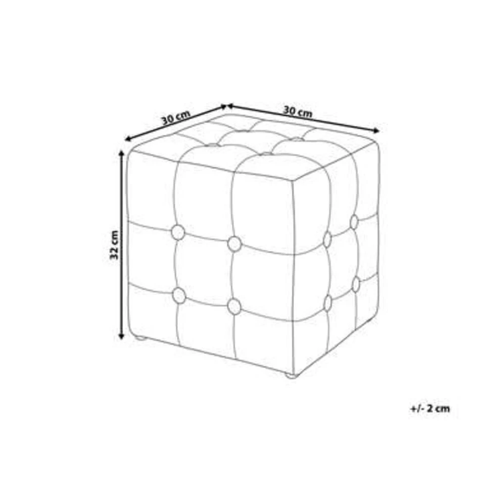 Beliani Poef WISCONSIN - Grijs Fluweel 5 Beliani Poef WISCONSIN - Grijs Fluweel - Afbeelding 3