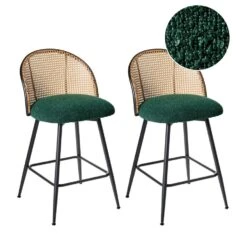 NATHAN - Barkruk Set Van 2 - Groen - 91 Cm - Bouclé -LeenBakker Winkel 2e2bf727d6f344f59ec5f144e5bb9c7c