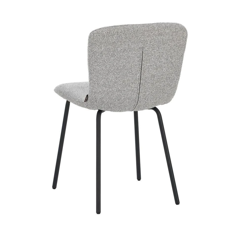 Luca Eetkamerstoel - Grijs Stof - Set Van 2 7 Luca Eetkamerstoel - Grijs Stof - Set Van 2 - Afbeelding 5