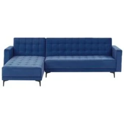 ABERDEEN - Slaapbank Met Ottomaan - Blauw - Rechtszijdig - Fluweel 19 ABERDEEN - Slaapbank Met Ottomaan - Blauw - Rechtszijdig - Fluweel -LeenBakker Winkel 2eb34402a9344e07820ff3ed1993a91b