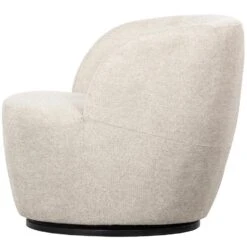WOOOD Serra Draaifauteuil - Polyester - Off White - 75x70x69 -LeenBakker Winkel 2ec56f803a0249a98e12dae70fdc8bbf