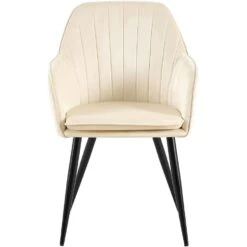 CLP Eetkamerstoel Cheryl Zwart Frame - Metaal - Creme -LeenBakker Winkel 2ef00bc4c9864dfea4361d2035ee3a94