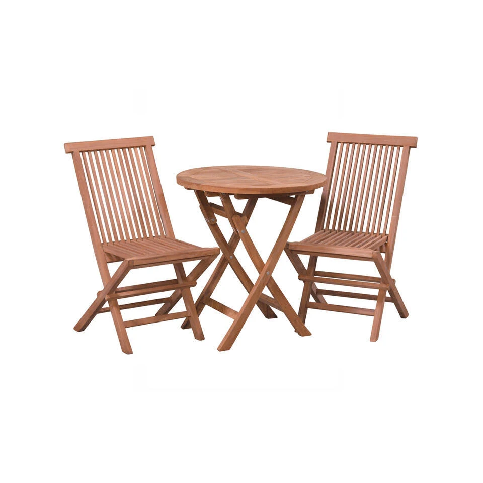 Livingfurn - Tuinstoel - Folding Chair - 45x45x75 Cm - Teakhout 4 Livingfurn - Tuinstoel - Folding Chair - 45x45x75 Cm - Teakhout - Afbeelding 2