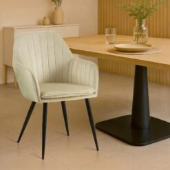 CLP Eetkamerstoel Cheryl Zwart Frame - Metaal - Creme -LeenBakker Winkel 2f08d8581ceb4d4e97f41c26b71c96fb