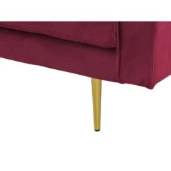 MIRAMAS - Chaise Longue - Rood - Rechterzijde - Fluweel -LeenBakker Winkel 2f8a2a5895cc4c42a160eb5fbbbc09df