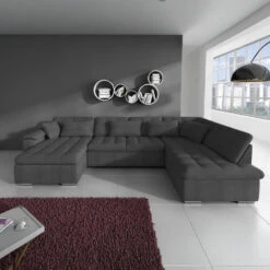 Meubella - Hoekbank Nicoreta - Grijs - Stof - Links -LeenBakker Winkel 2fd920151d6e411394a36e208fb7d81e