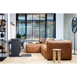 WOOOD Bean Hoekbank Links - Recycle Leer - Cognac - 73x305x96 -LeenBakker Winkel 300ef0201e654e868b0dd222ab5869ad