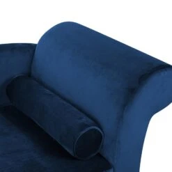 LUIRO - Chaise Longue - Blauw - Rechterzijde - Fluweel 23 LUIRO - Chaise Longue - Blauw - Rechterzijde - Fluweel -LeenBakker Winkel 302e485d65374771ae5407e082795599