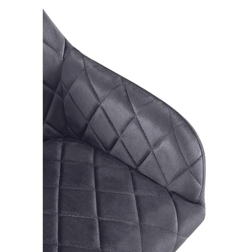 CLP Set Van 2 Eetkamerstoel Monett Goud Frame - Fluweel - Donkergrijs 7 CLP Set Van 2 Eetkamerstoel Monett Goud Frame - Fluweel - Donkergrijs - Afbeelding 5