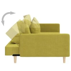 VidaXL - Slaapbank 2-zits - Groen - Stof - Met Kussens -LeenBakker Winkel 308d3a444d5c4b799546b5bd2850db70