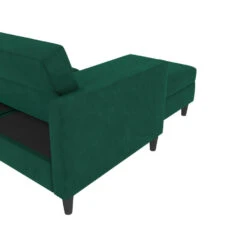 Hartford - 3-zits Hoekslaapbank In Donkergroen Stof -LeenBakker Winkel 30aff2017baf4bbaa3086710d4cef80e
