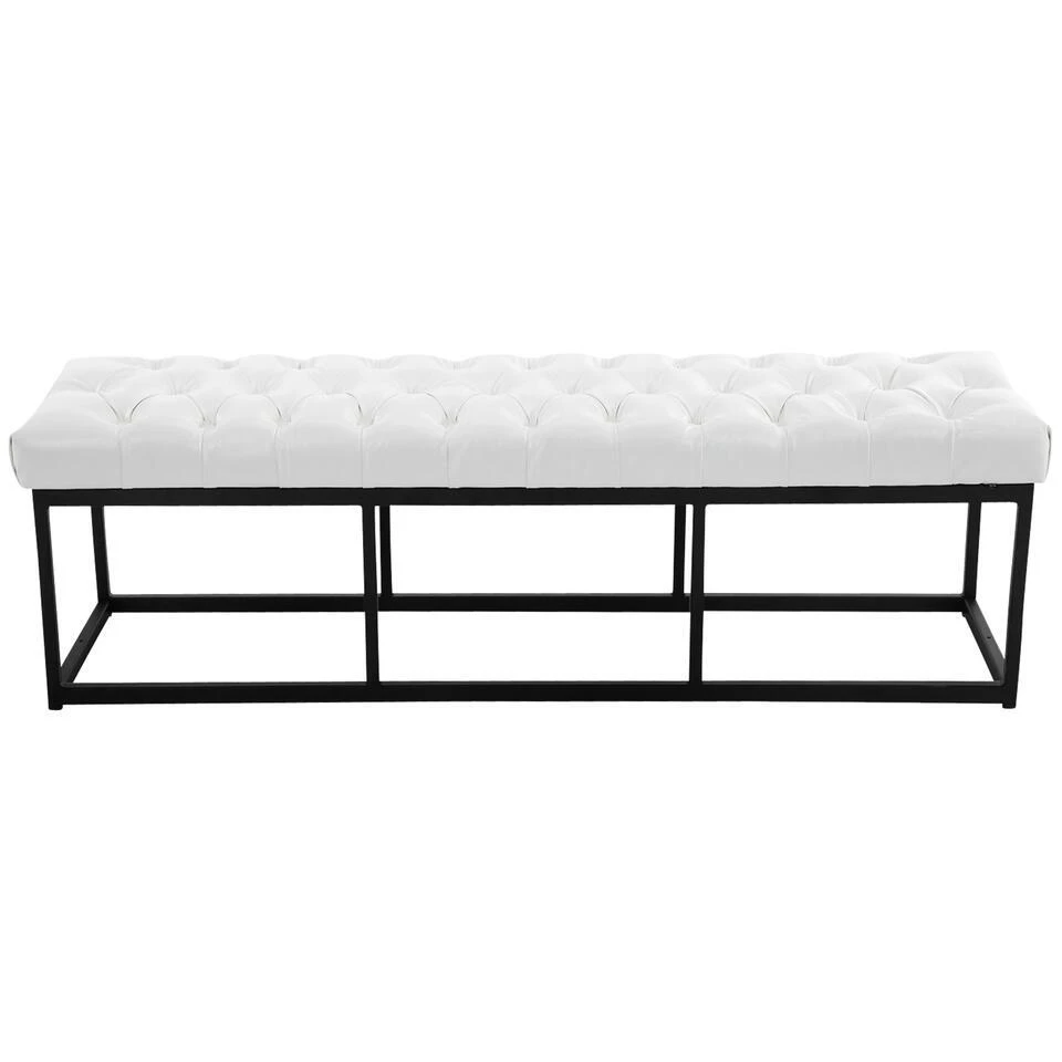 CLP 2-zits Bankje Amun 150 Cm - Wit 5 CLP 2-zits Bankje Amun 150 Cm - Wit - Afbeelding 3