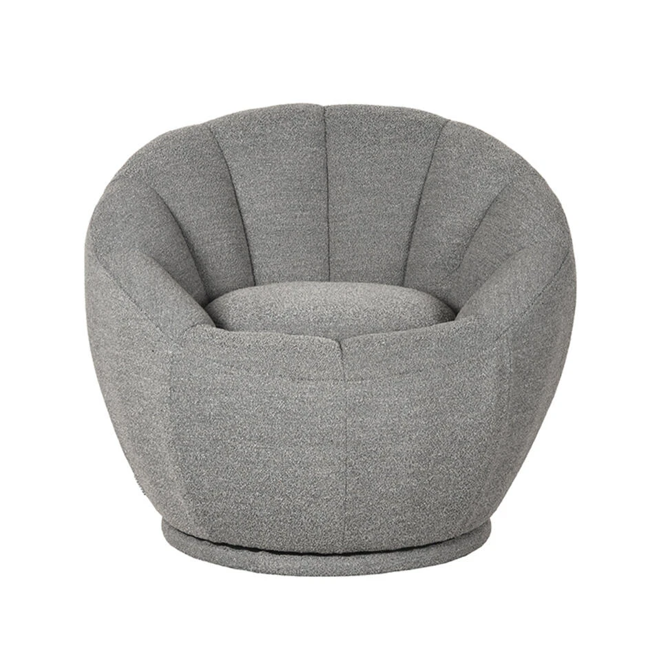 LABEL51 Fauteuil Crown - Grijs - Boucle 4 LABEL51 Fauteuil Crown - Grijs - Boucle - Afbeelding 2