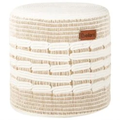 ABTIN - Poef - Wit/Beige - Jute -LeenBakker Winkel 31c1b2eab6b0404ebc8286c63a395070