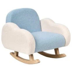 SKARE - Schommelstoel Voor Kinderen - Lichtblauw - Bouclé -LeenBakker Winkel 321a6f1f0ee843bfbcd7c1edfe59942a