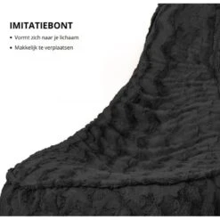 Parya Stoel Zitzak Bont - Zitzakfauteuil - Woonkamerzitzak - Zwart - Senior -LeenBakker Winkel 324fa4a0ea394dd29add1f051bcd1648