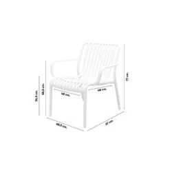 Stripe Loungestoel - Wit -LeenBakker Winkel 325f34f87961433196d75f55d162f49c