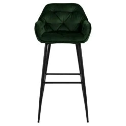 Sohome Barkruk - Set Van 2 - Otto - Velvet - Forest Green - Zithoogte 79cm -LeenBakker Winkel 328574f9587c4333b17c5863cf4bbc29