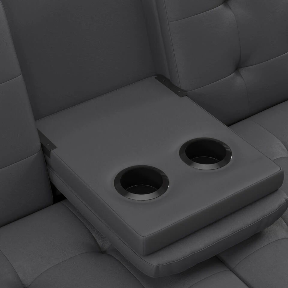 Maine - 3-zits Slaapbank In Grijs Kunstleer 7 Maine - 3-zits Slaapbank In Grijs Kunstleer - Afbeelding 5